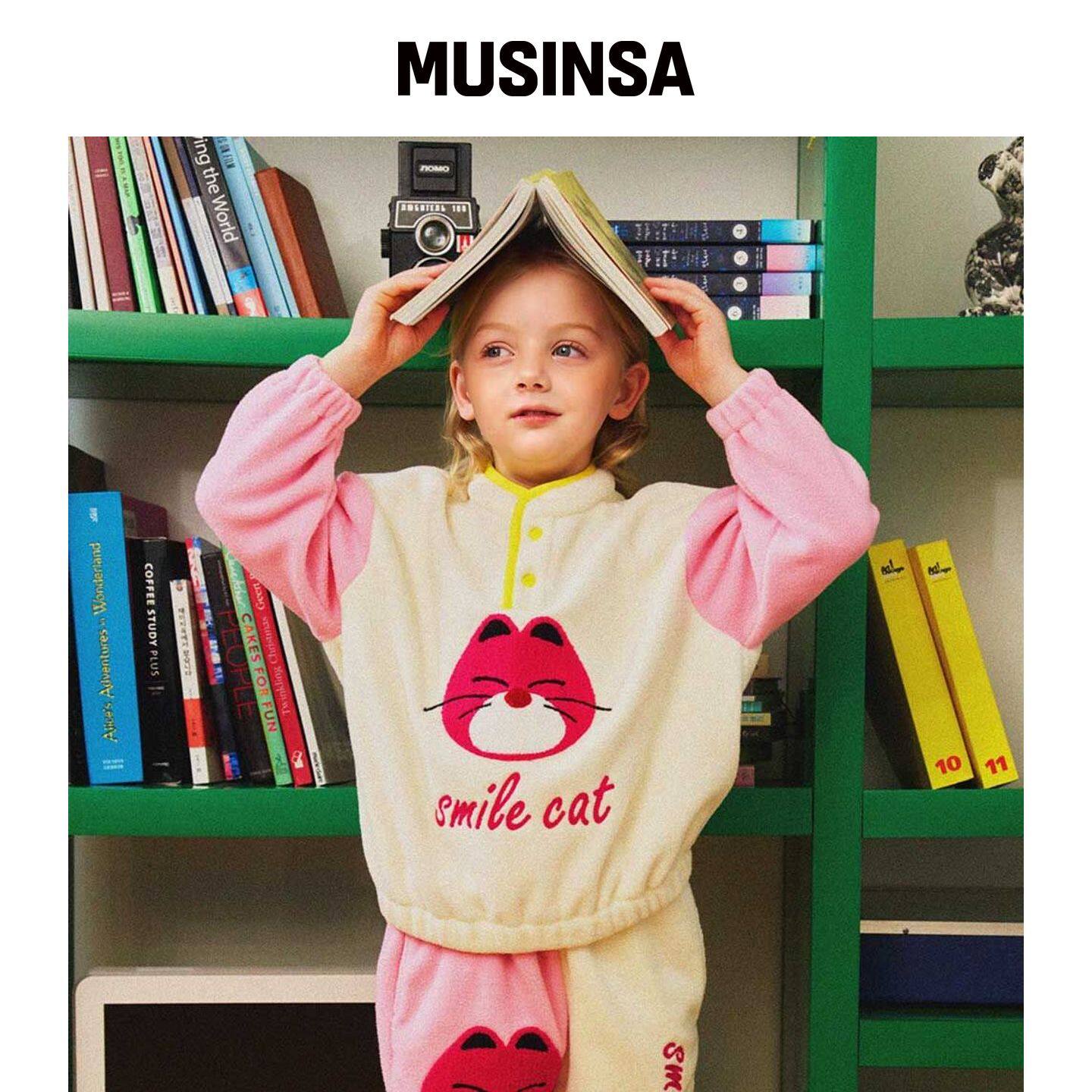 MINIDOU MINIDOU 微笑猫抓绒上衣居家服 MUSINSA韩国官网直邮进口