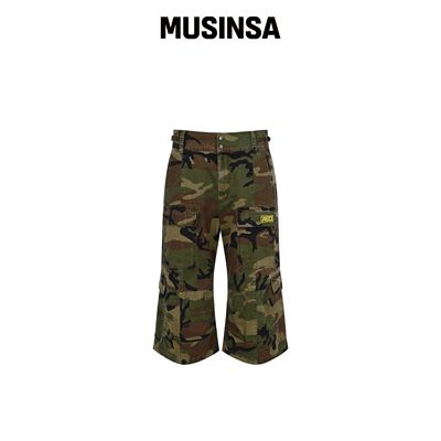 ALL EYES DOWN FLARE CARGO BERMUDA PANTS (CAM韩国官网直邮进口