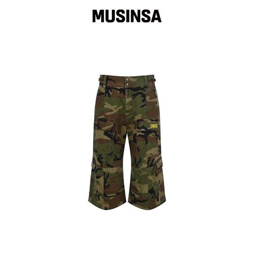 ALL EYES DOWN FLARE CARGO BERMUDA PANTS (CAM韩国官网直邮进口