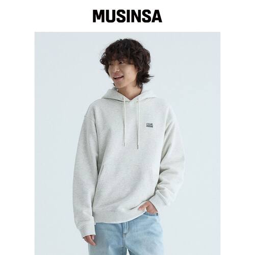 CGP 小方标连帽卫衣-燕麦色 MUSINSA韩国直邮官方正品