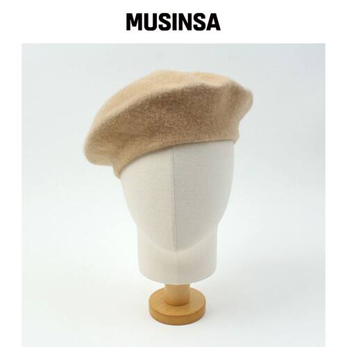 UNIVERSAL CHEMISTRY 羊毛米色贝雷帽 MUSINSA韩国直邮官方正品