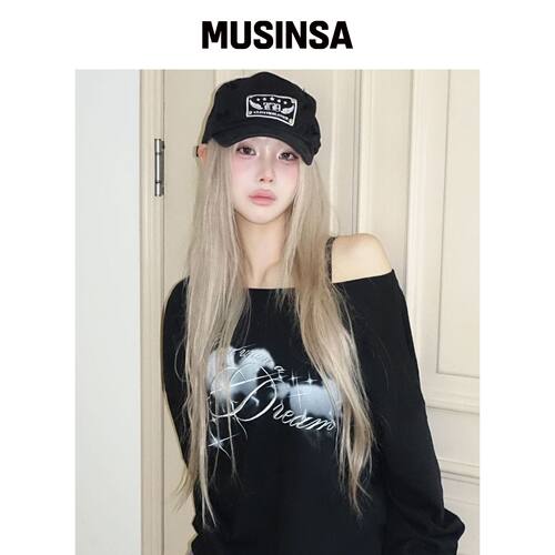 LUVISTRUE EL HORSE 单肩T恤（黑色） MUSINSA韩国直邮官方正品