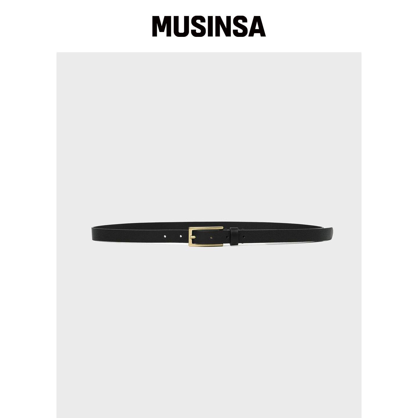 SHIRTER 方形扣环皮带(黑色) MUSINSA韩国官网直邮进口