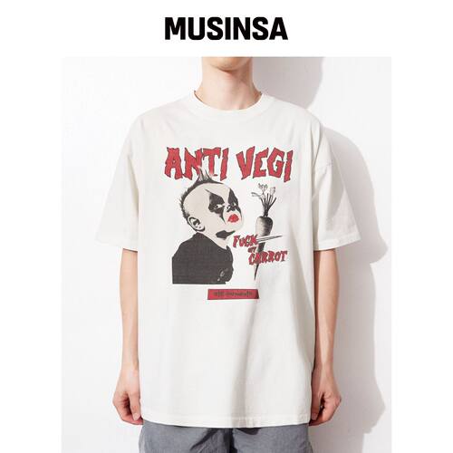 QT8 GARMENTS OC Anti-Vegi EC 水洗T恤（米色）韩国官网直邮进口