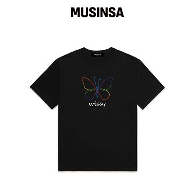 WISSY RAINBOW BUTTERFLY 短袖T恤 (WS016) 黑色韩国官网直邮进口