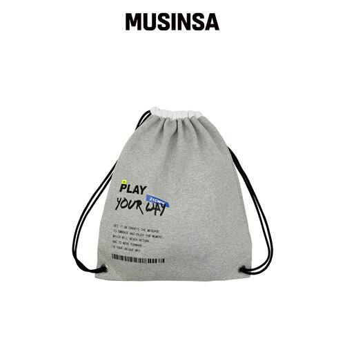 GET IT ON PLAYYOURWAY 绳带包_灰色韩国官网直邮进口MUSINSA
