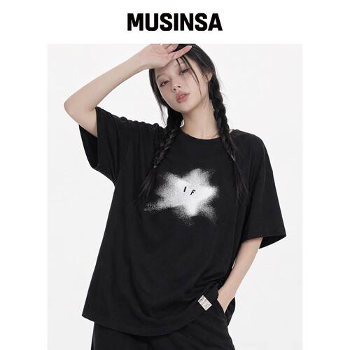 GRAVER [UNISEX] BLUE STAR 短袖T恤_2色 MUSINS韩国官网直邮进口
