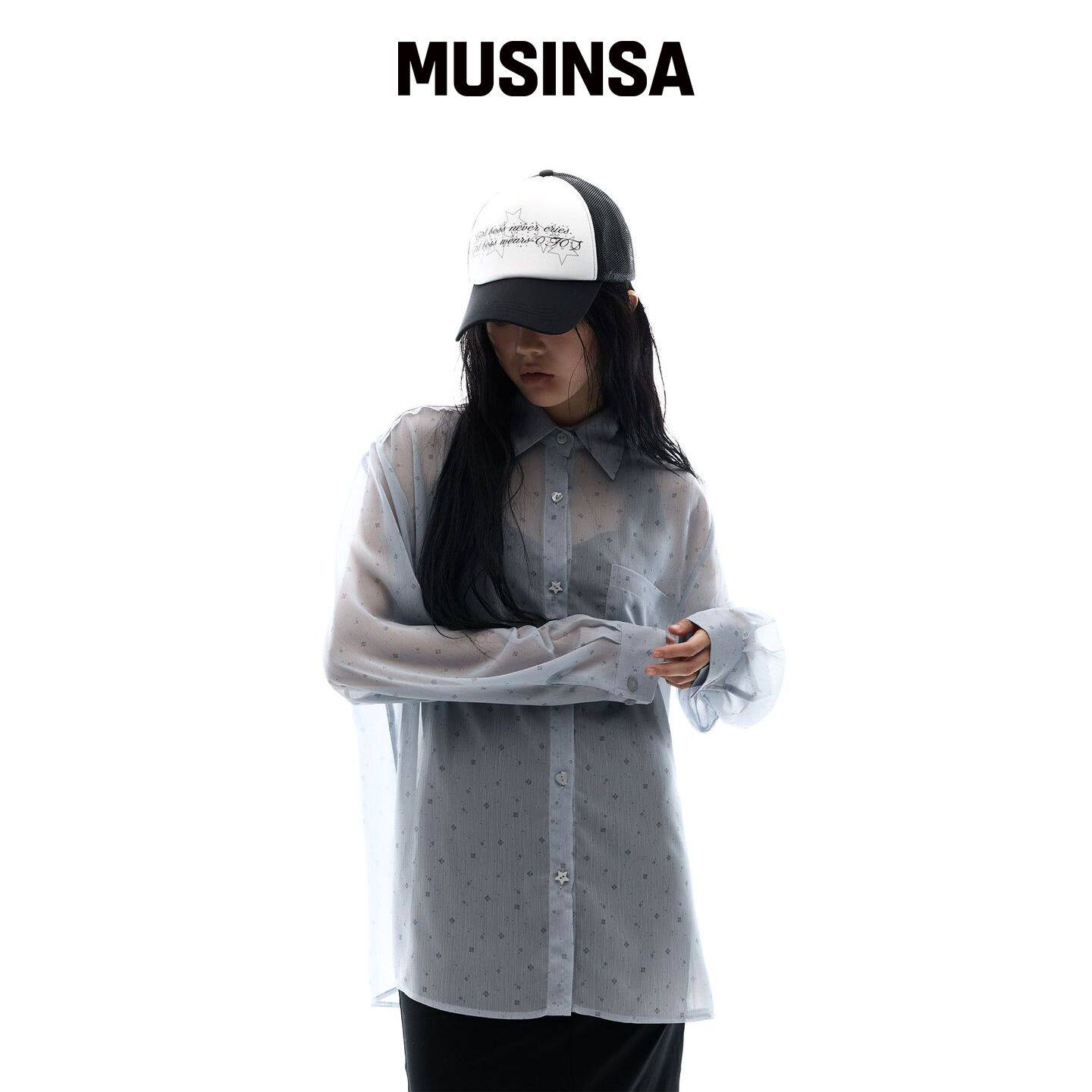 OJOS 灰色透视衬衫 MUSINSA韩国官网直邮进口