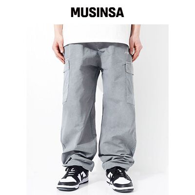 QT8 GARMENTS BN 色素尼龙工装裤（灰色） MUSIN韩国官网直邮进口