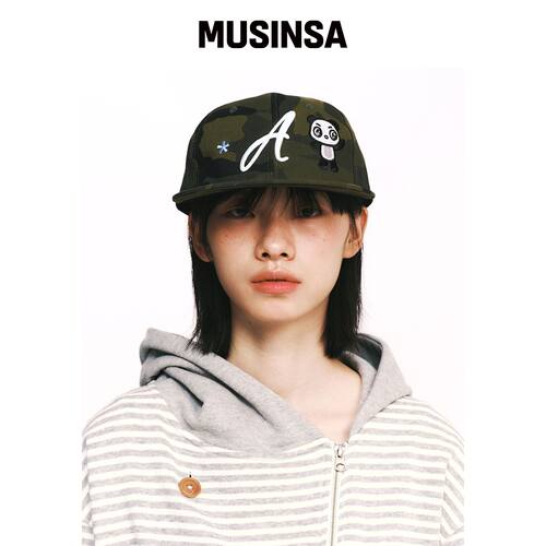 THEMUSEUMVISITOR 熊猫刺绣迷彩帽 MUSINSA韩国官网直邮进口
