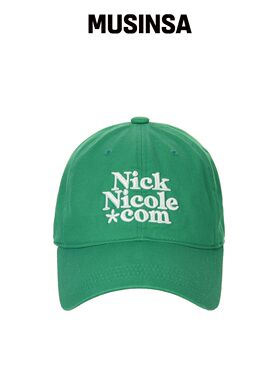 NICK&NICOLE NN DOTCOM 标志性棒球帽_绿色韩国官网直邮进口
