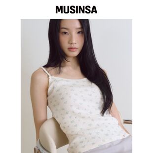 ROGIN N ROSIE 肩带缎带无袖衫象牙色韩国官网直邮进口MUSINSA