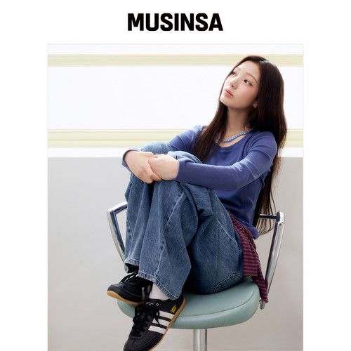 NOCONTENT 蕾丝边修身长袖T恤早秋内搭MUSINSA韩国官网直邮进口