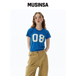 GREENBUTTER NO.08 基础款T恤（蓝色） MUSINSA韩国直邮官方正品
