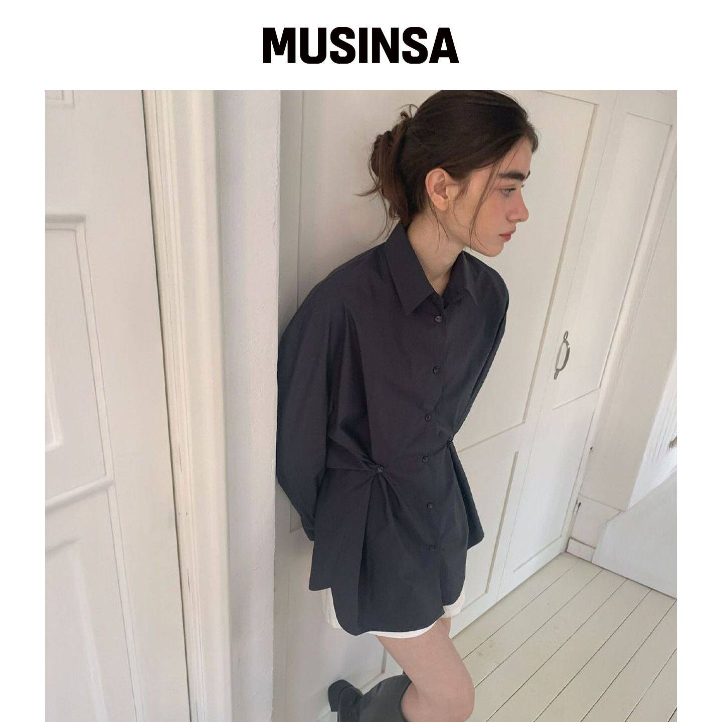 LILISU VILA 衬衫 / 泥土色 MUSINSA韩国官网直邮进口