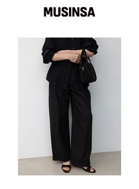 THE APERTURE Bennett Tuck Pants 黑色 (TA5721韩国官网直邮进口