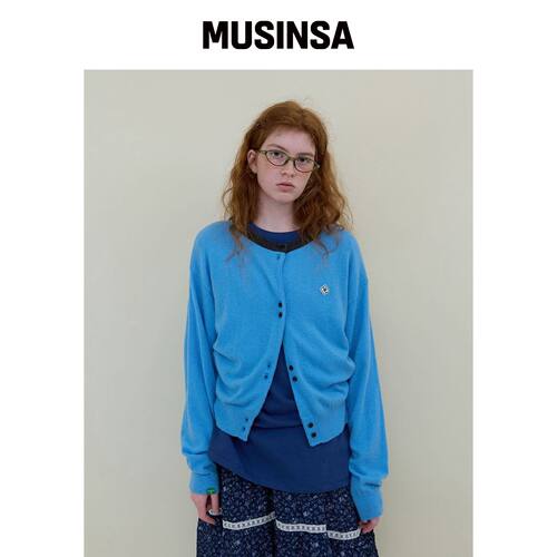NOCONTENT 164. KOLOR开衫 _ 中蓝色 MUSINSA韩国官网直邮进口