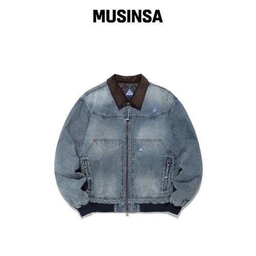 ISTKUNST DENIM WORK JACKET_BLUE(IK2EFMD110A)韩国官网直邮进口