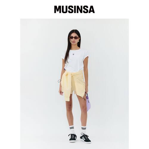 CLOTE SORONA CROP T-SHIRT - WHITE韩国官网直邮进口MUSINSA