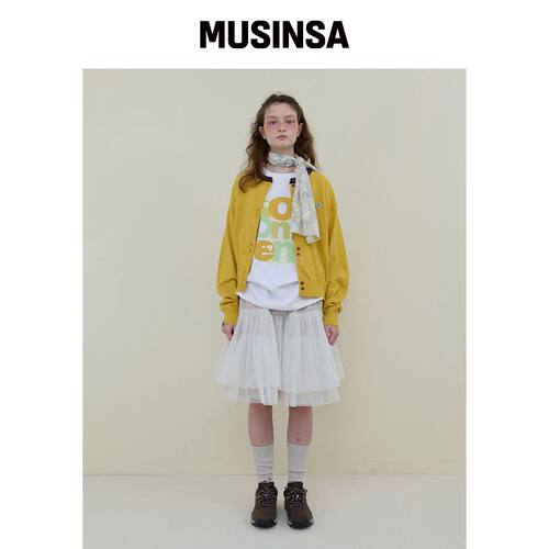 NOCONTENT 164. 颜色开衫 _ 芥末色 MUSINSA韩国官网直邮进口