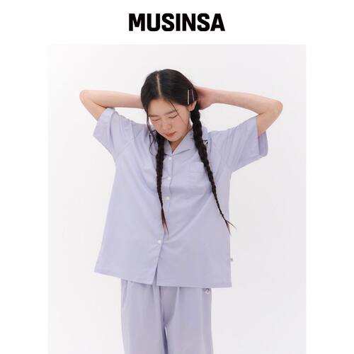 OFFHOUR DKNY PURE牛奶短袖+长款裤子睡衣居家服韩国官网直邮进口