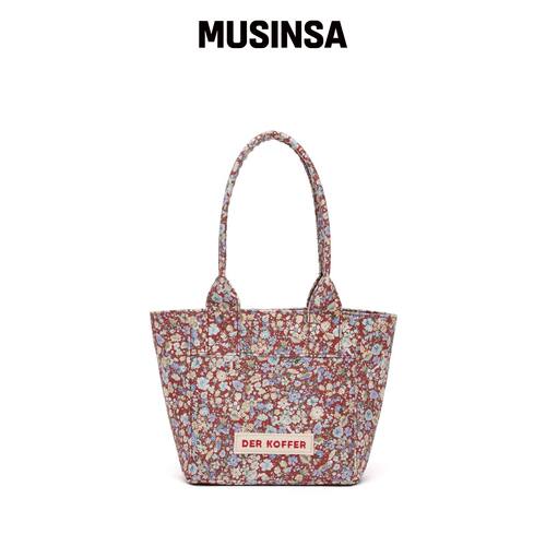 DER KOFFER SHOPPER VINTAGE [FLOWER-BROWN]-MI韩国官网直邮进口