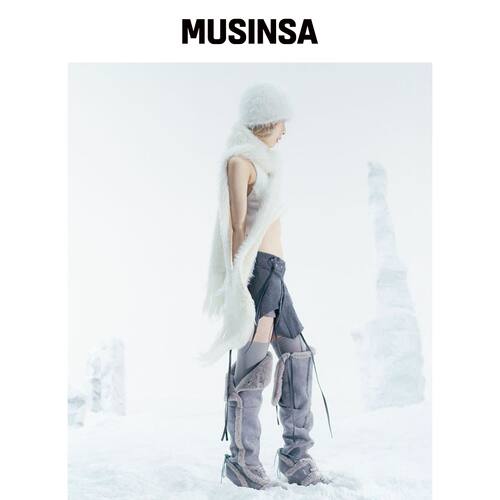OJOS 毛茸茸围巾 / 象牙色 MUSINSA韩国官网直邮进口