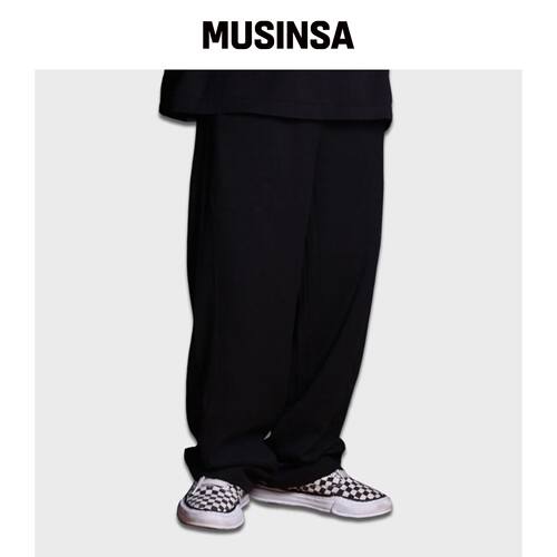 RESPECT 扭曲运动裤 (黑色) MUSINSA韩国官网直邮进口