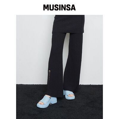 LARTIGENT L3 DEMAGE 针织裤（黑色） MUSINSA韩国官网直邮进口