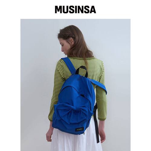 NOCONTENT 339. Ribbon back套装 _ 蓝色 MUSINS韩国官网直邮进口