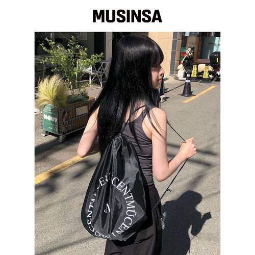MUCENT 圆形logo绑带健身sack包（男女通用） MU韩国官网直邮进口