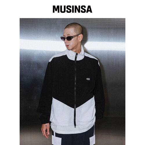 BURNING CAPONE BC Block Windbreaker VLACK韩国官网直邮进口