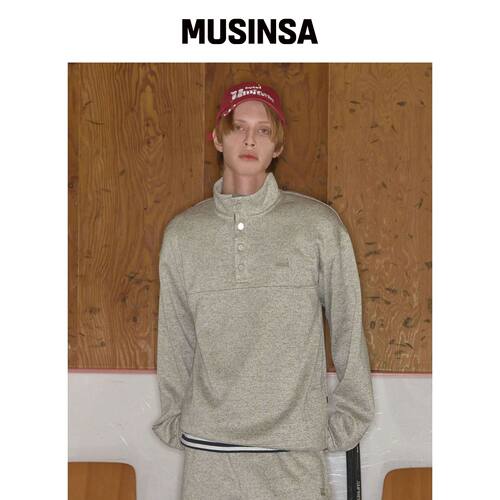 CGP 纹理高领扣合卫衣_深薄荷色 MUSINSA韩国直邮官方正品