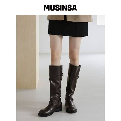 SAPPUN 德美林扣带长靴 (3.5cm)韩国官网直邮进口MUSINSA