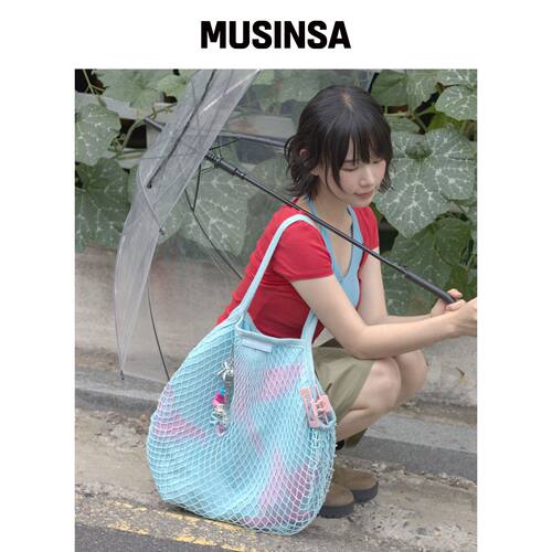 IUGAMAKARAS 波浪层叠网袋（蓝色） MUSINSA韩国官网直邮进口
