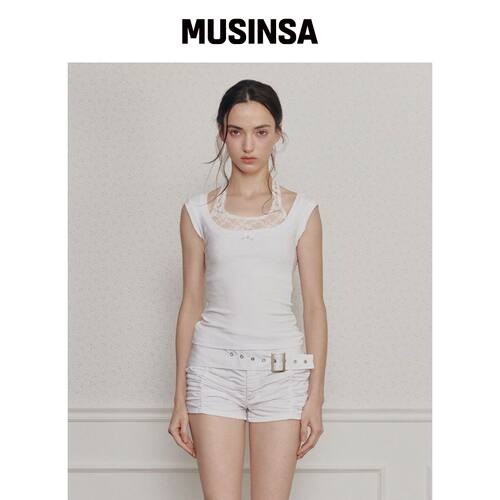 PAINORPLEASURE REGINA 上衣 白色 MUSINSA韩国官网直邮进口