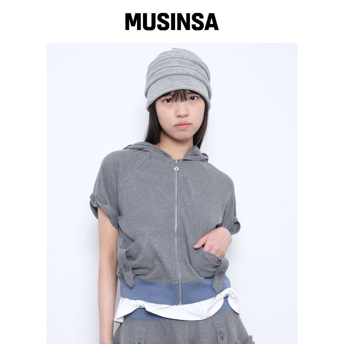 TUOMIO ROLLING 连帽拉链卫衣 [炭灰色] MUSINSA韩国官网直邮进口