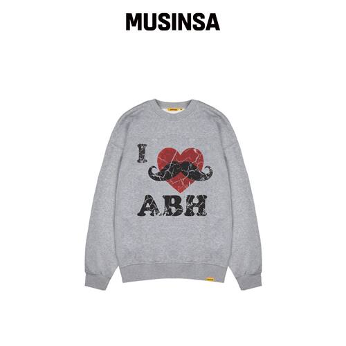 ABEEHUMS I LOVE MUSTACHE 卫衣 ABH367-168 麻 韩国官网直邮进口
