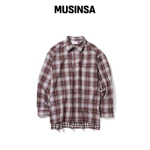 MASSNOUN 多功能混合格纹衬衫 MSIST002-BD MUSI韩国官网直邮进口