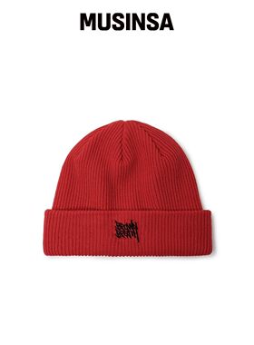 BROWNBREATH TAG BEANIE - 红色 MUSINSA韩国官网直邮进口