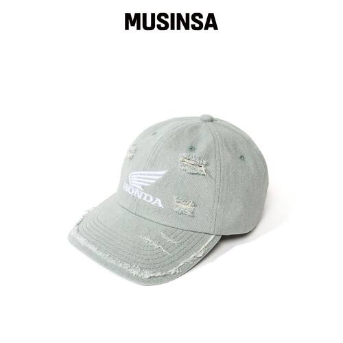 PHYPS MOTORCYCLE 破损水洗蓝色帽子韩国官网直邮进口MUSINSA