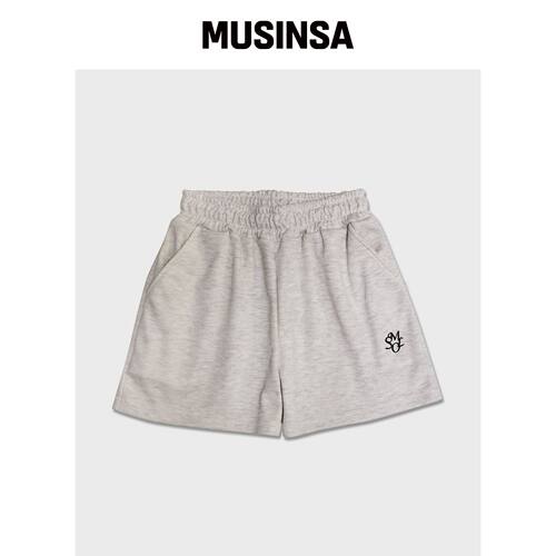 5OML ESSENTIALS 精华短裤 (燕麦色) MUSINSA韩国官网直邮进口