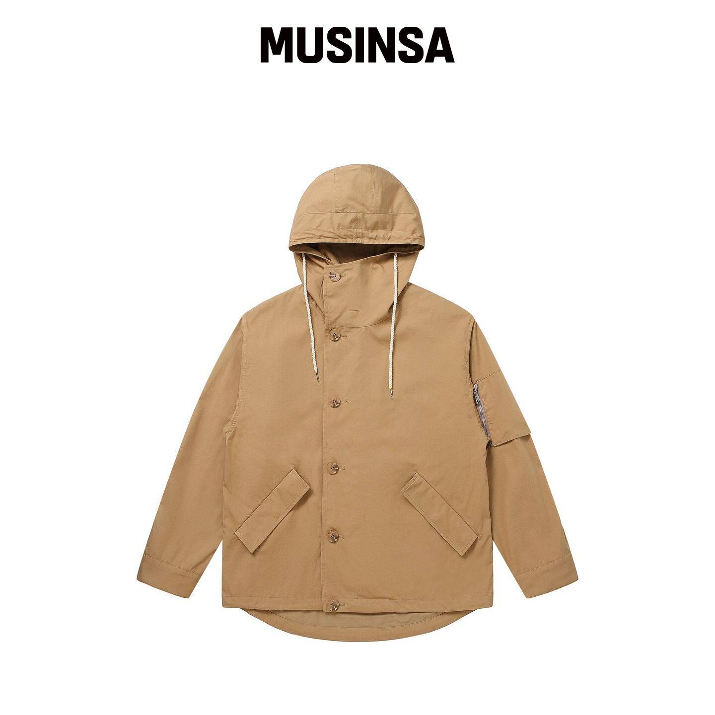SOLEW 棉质连帽风衣_婴儿色 MUSINSA韩国官网直邮进口