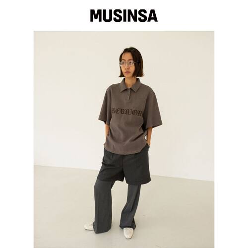 s/e/o REUNION POLO T-SHIRT KHAKI GRAY韩国官网直邮进口