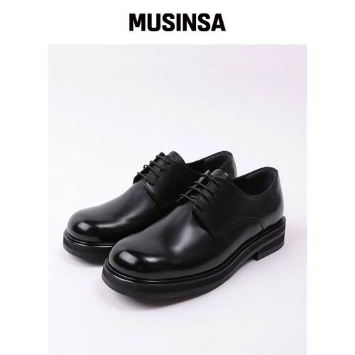 BRENOWELT DUCKFEET 黑色德比鞋 [增高] MUSINSA韩国官网直邮进口