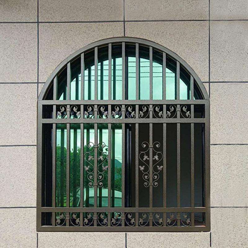 外墙铝艺窗花焊接铝合金花式防盗窗家用简约中式高层庭院别墅阳台