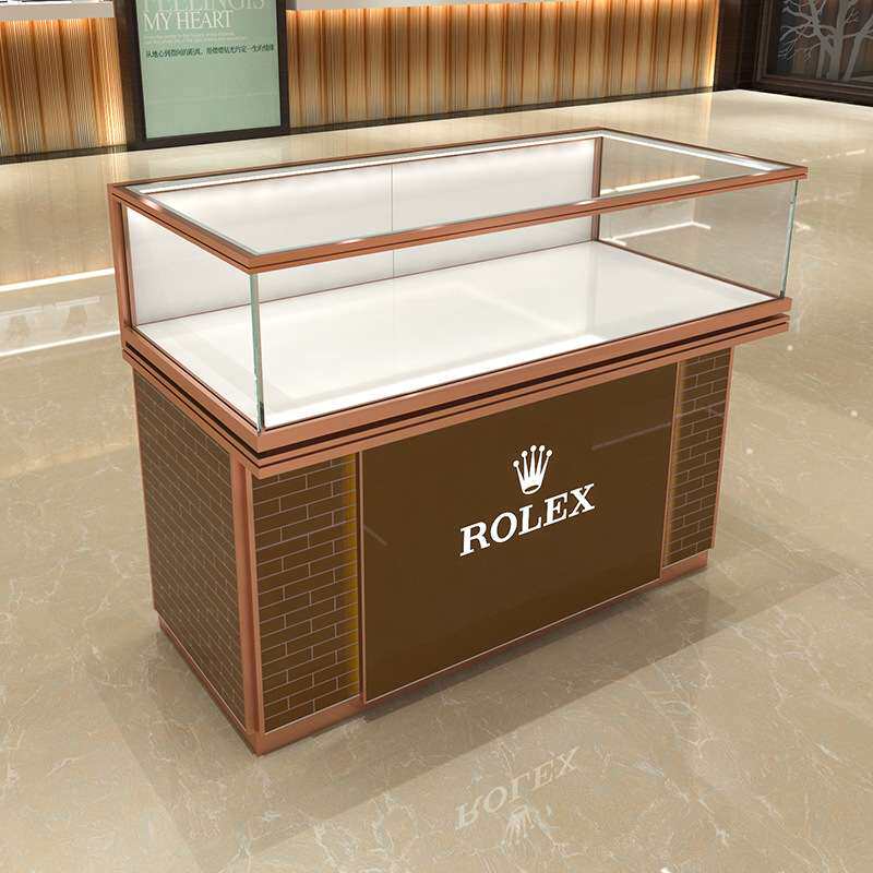 厂家供应 钢化玻璃玉器展柜 欧式精品首饰柜台 新款奢侈品柜台