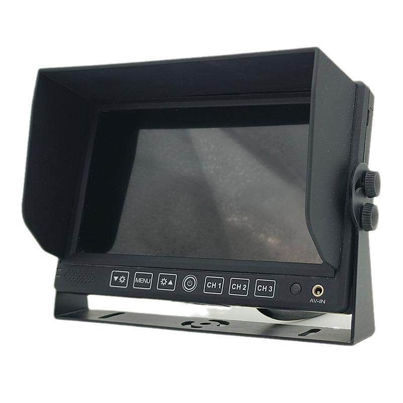 7寸台式四分割液晶屏车载显示器触摸按键大货车4路画面车载监视器