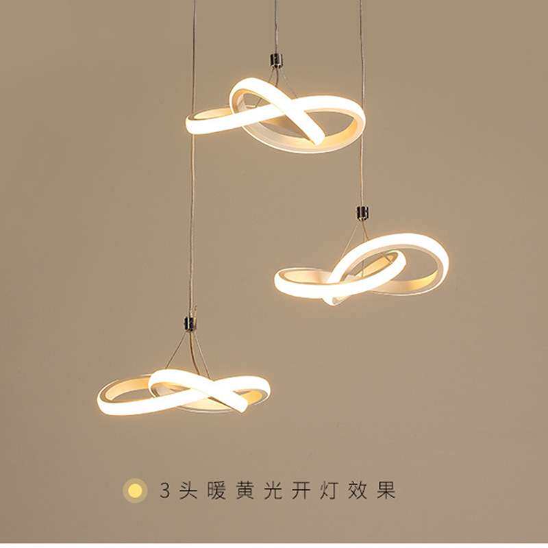 3头4头led客厅北欧现代简约办公室铝材长方形卧室吸顶灯餐厅灯具