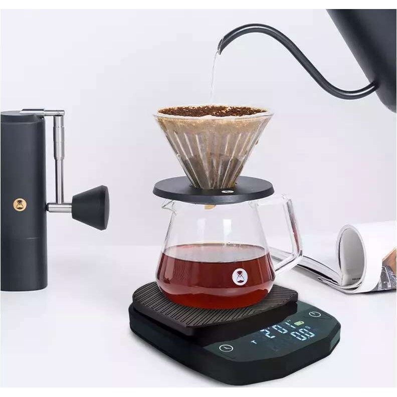 新款多功能意式手冲咖啡计时秤智能防水家用称重充电咖啡秤